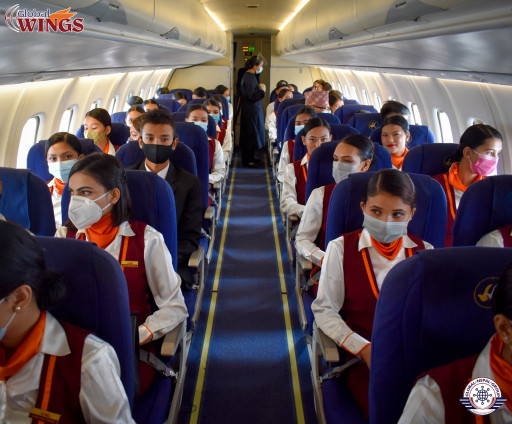 Global Wings-Nepal's No.1 International Airhostess Training Familiarization / Inflight Experience